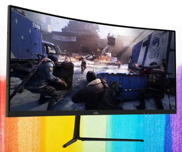 Curved 100Hz LED Gaming Monitor Full HD 1080P Ultra Wide HDMI DP Ports with Speakers